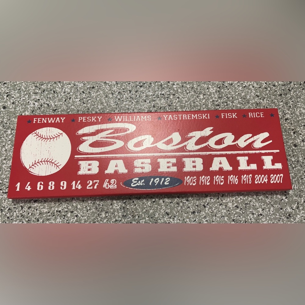 Boston Red Sox Baseball Sign